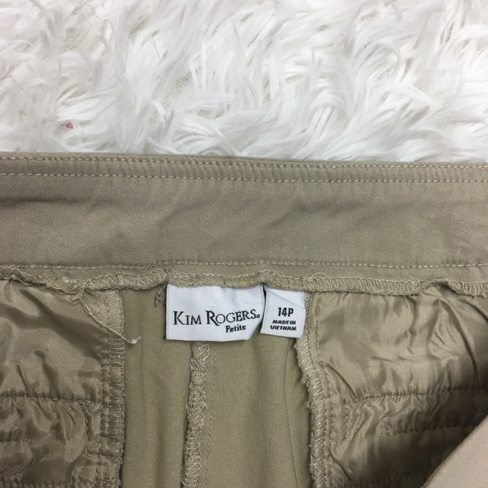 Kim Rogers Khaki Pull On Capris size 14P - Picture 5 of 6